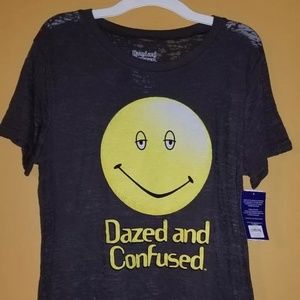 Dazed And Confused Top Womens Gray T-Shirt